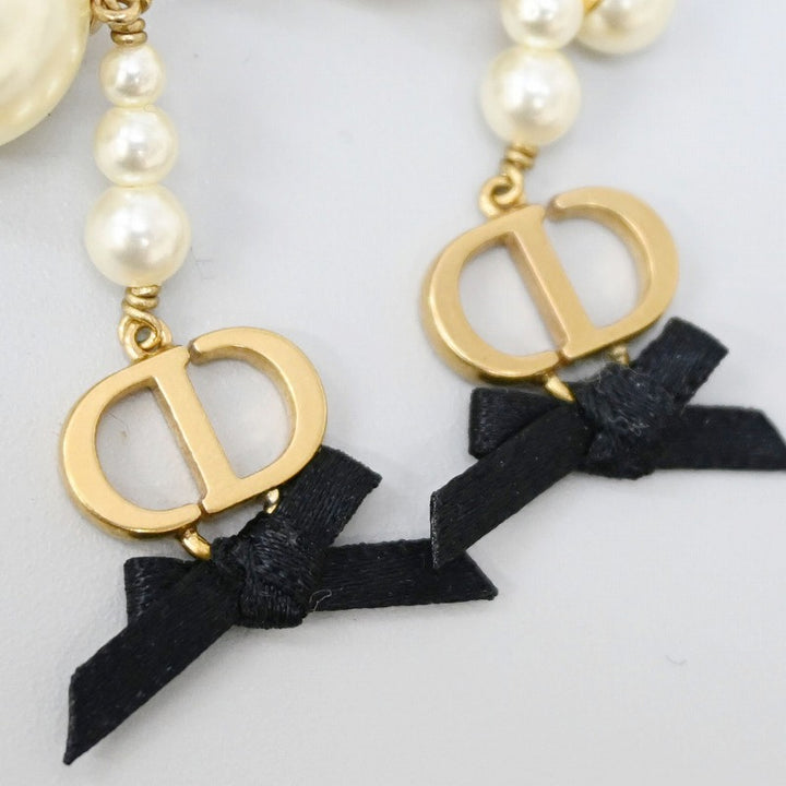 Dior earrings CD logo pearl