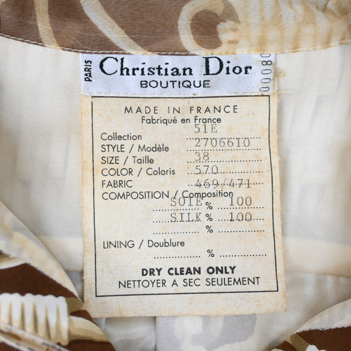 ChristianDior クリスチャンディオール シルク シャツ ワンピース P43412V