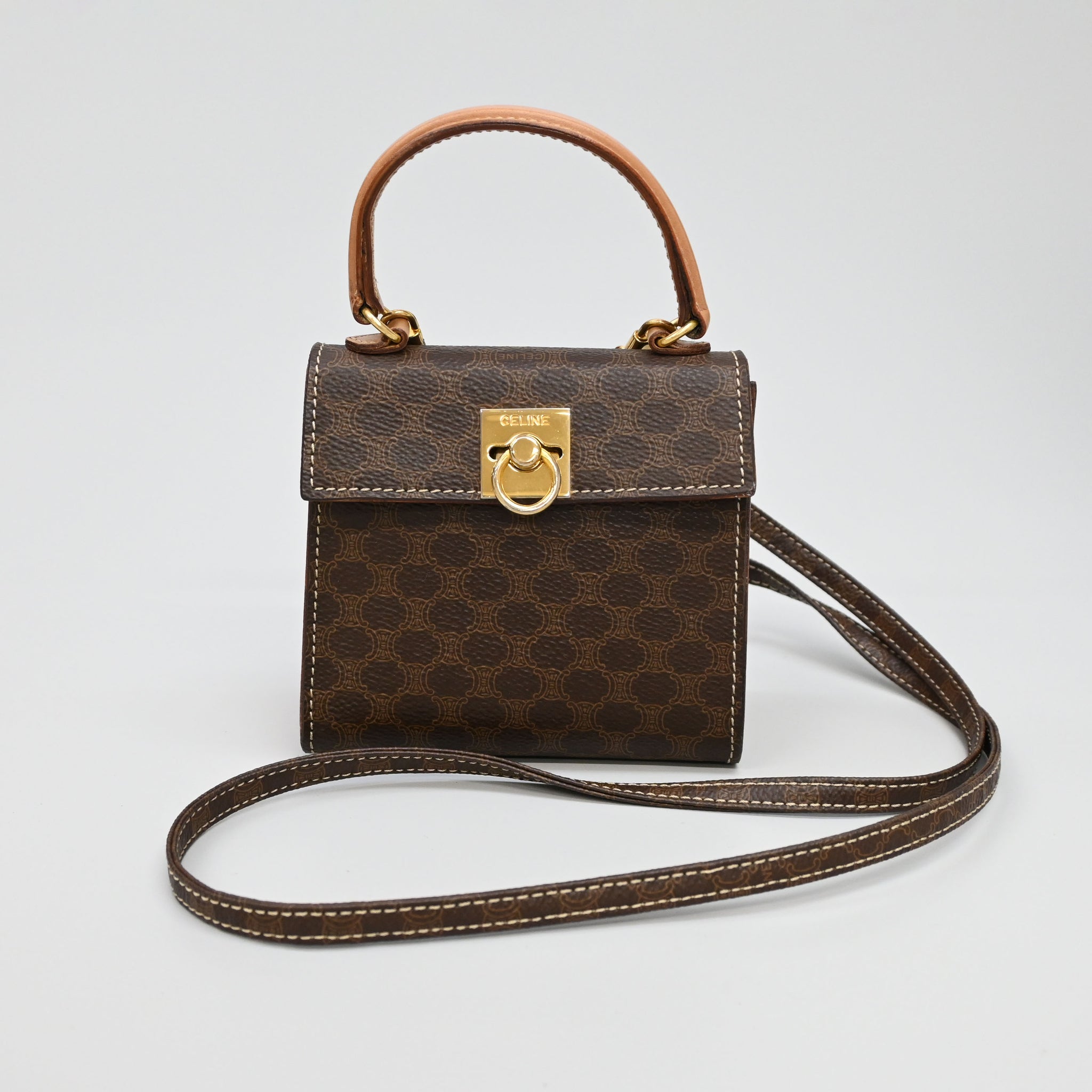 CELINE - 【CELINE】ショルダーバッグ マカダム柄 ベージュ