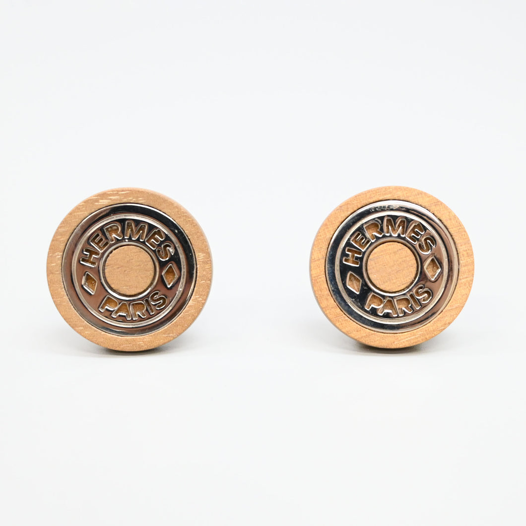 HERMES HermesSellier Wood earring P43547V