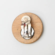 Load image into Gallery viewer, HERMES HermesSellier Wood earring P43547V
