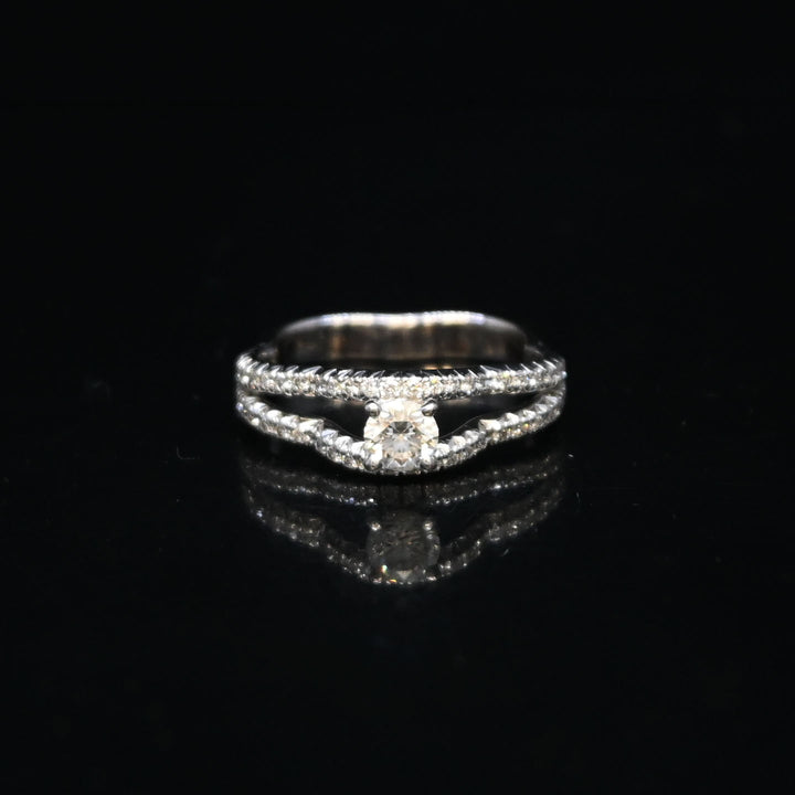 카멜리아 K18WG 다이아몬드 반지 P473514V