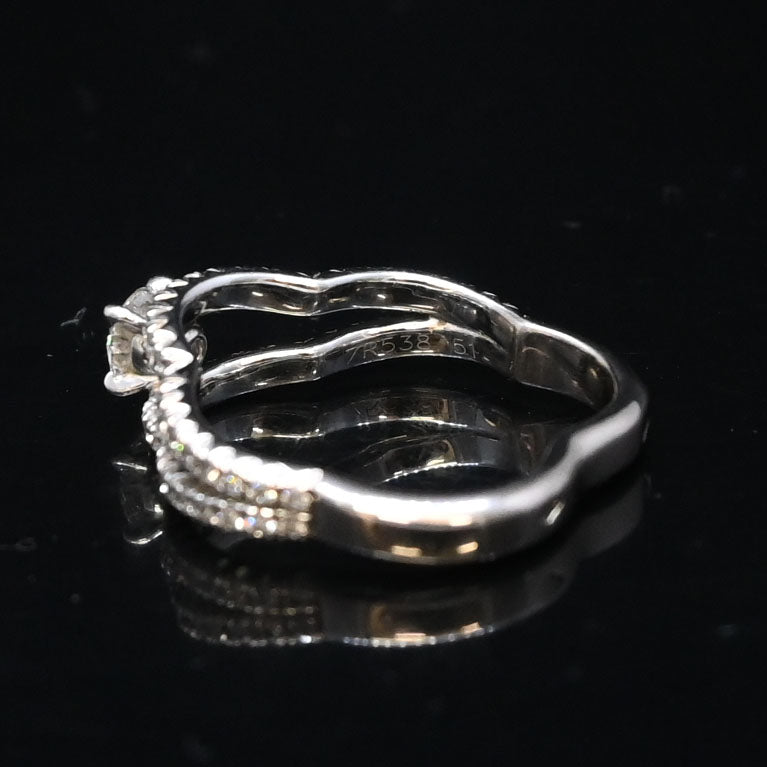 카멜리아 K18WG 다이아몬드 반지 P473514V