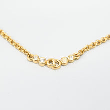 Load image into Gallery viewer, ChristianDIOR Christian Dior Rhinestone CD Logo Necklace P43651V
