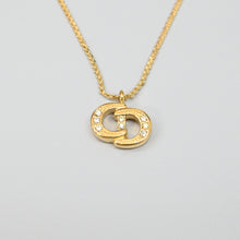 Load image into Gallery viewer, ChristianDIOR Christian Dior Rhinestone CD Logo Necklace P43646V
