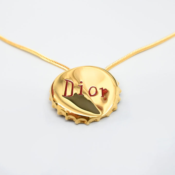 Christian Dior Bottle Cap Logo Necklace P43927V