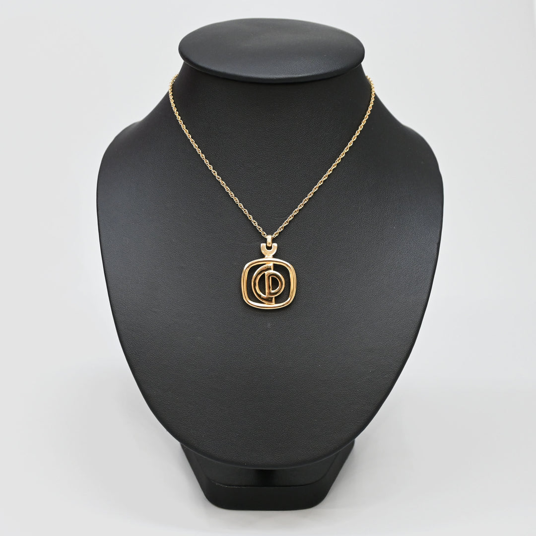 Christian Dior Screw Chain CD Logo Necklace P43966V
