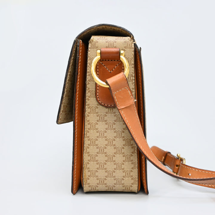 Celine MacadamPattern Ganchini Bracket Shoulder Bag P44002V