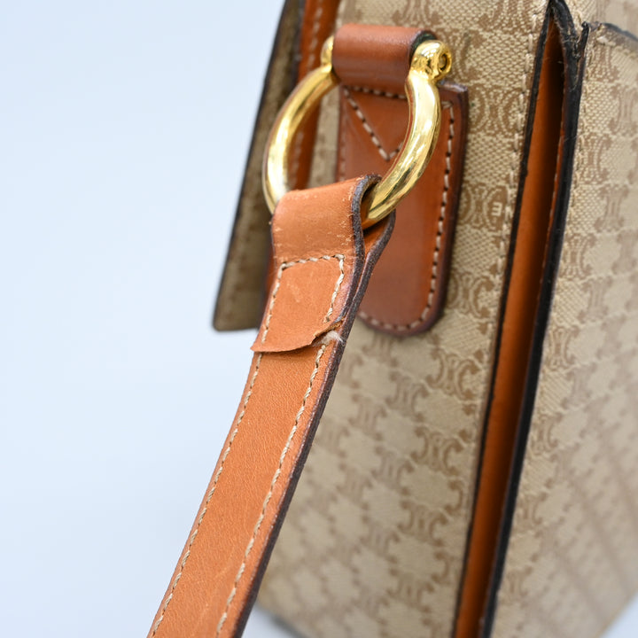 Celine MacadamPattern Ganchini Bracket Shoulder Bag P44002V