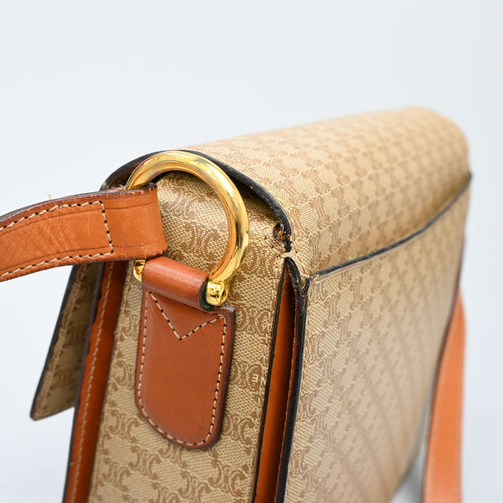 Celine MacadamPattern Ganchini Bracket Shoulder Bag P44002V