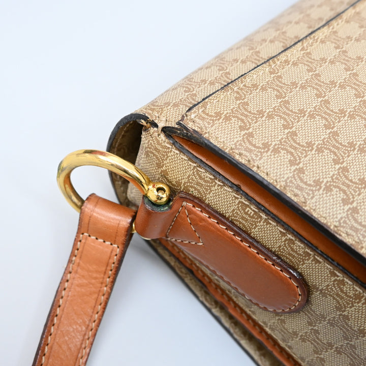 Celine MacadamPattern Ganchini Bracket Shoulder Bag P44002V