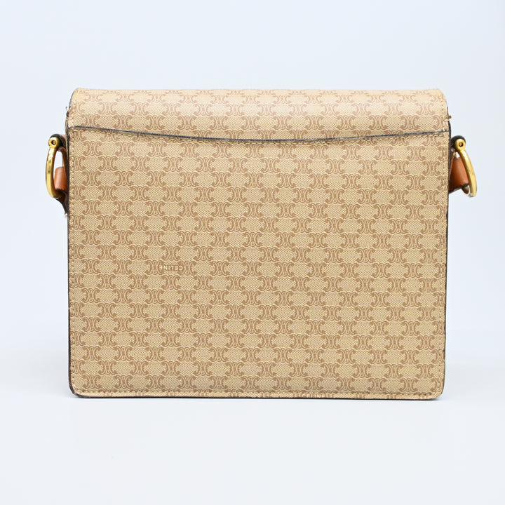 Celine MacadamPattern Ganchini Bracket Shoulder Bag P44002V