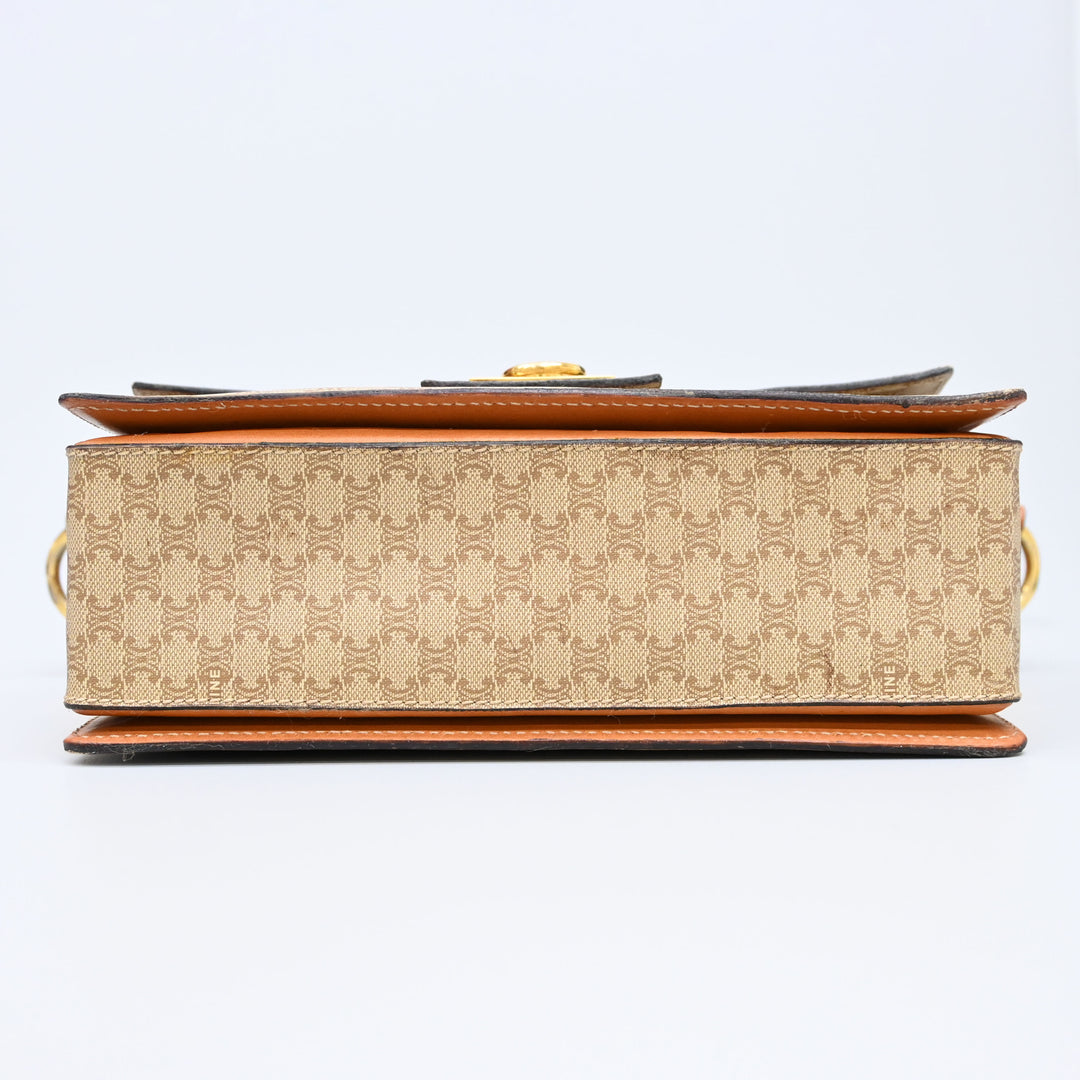 Celine MacadamPattern Ganchini Bracket Shoulder Bag P44002V