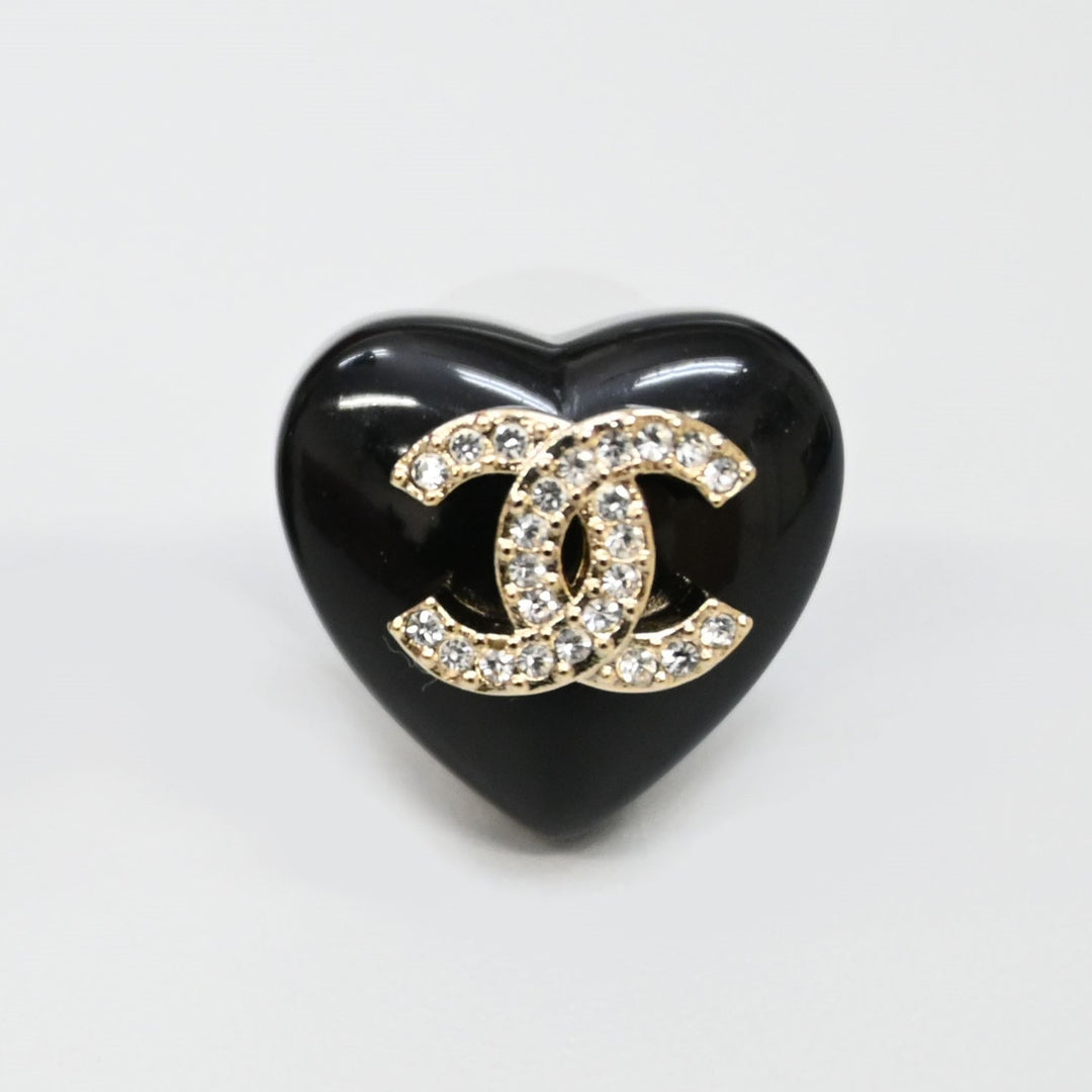 CHANEL Coco Mark Hart Rhinestone Piercing P44094V