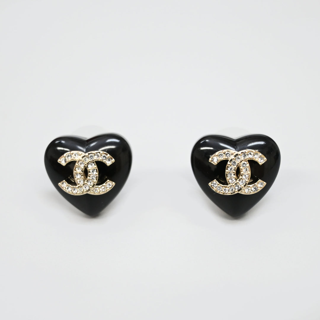 CHANEL Coco Mark Hart Rhinestone Piercing P44094V