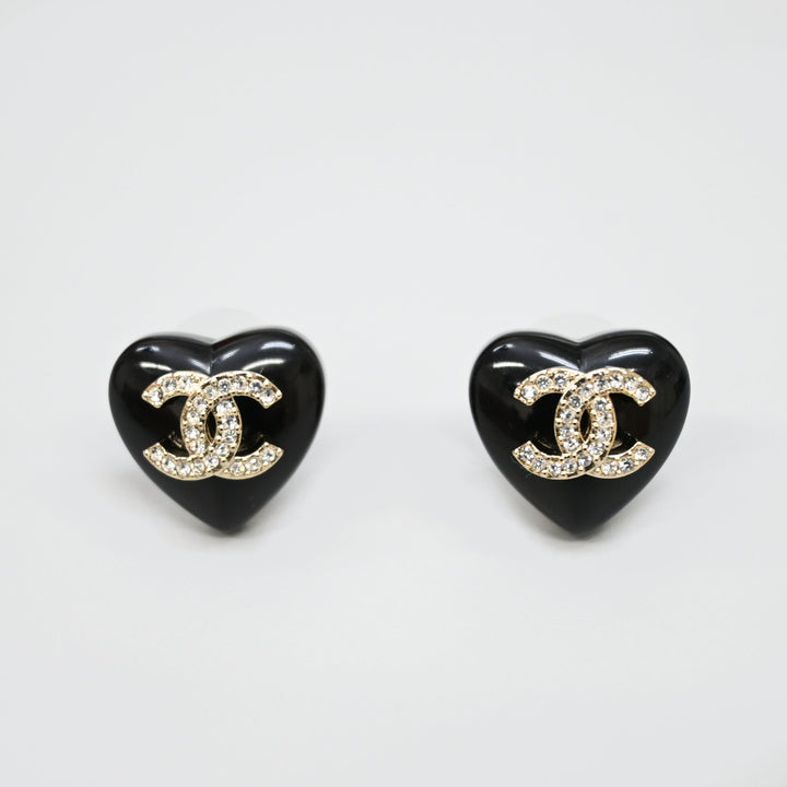 CHANEL Coco Mark Hart Rhinestone Piercing P44094V