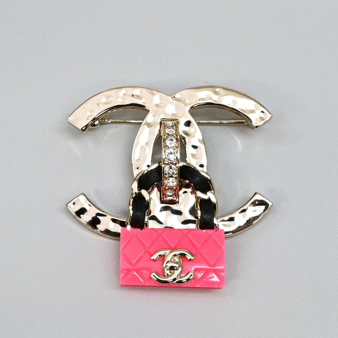 CHANEL Coco Mark Matelasse Bag brooch P44096V