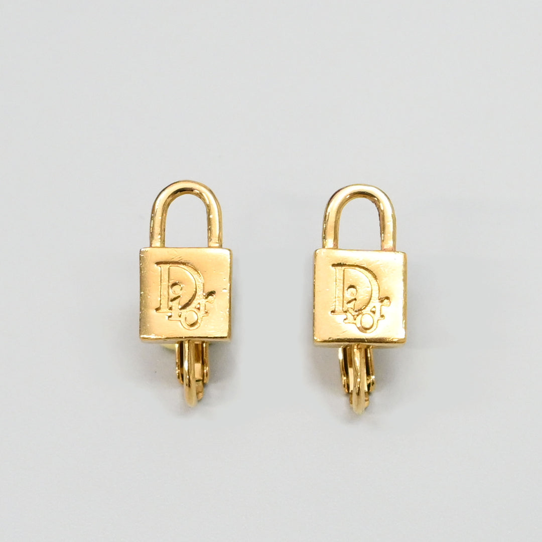 Christian Dior 크리스찬 디올 자물쇠 로고 귀걸이 P43905V