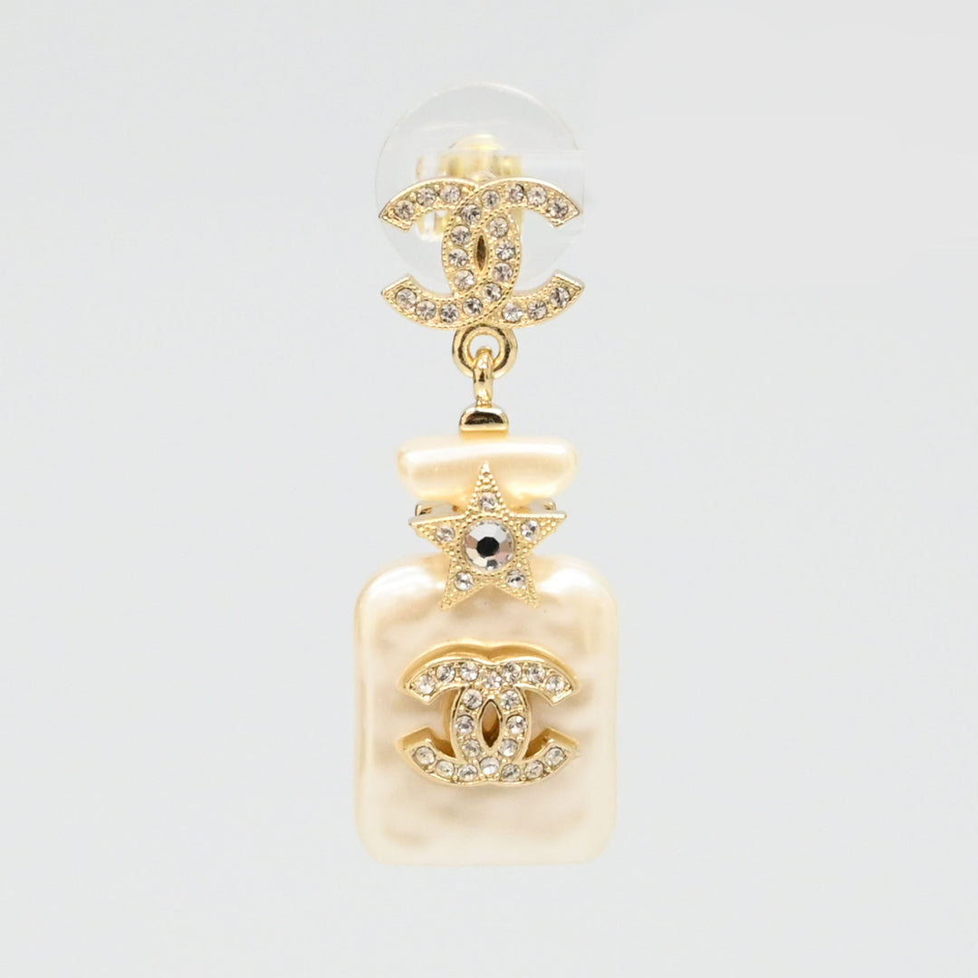 CHANEL Coco Mark Perfume Bottle Rhinestone Piercing P44099V