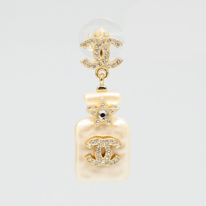 CHANEL Coco Mark Perfume Bottle Rhinestone Piercing P44099V