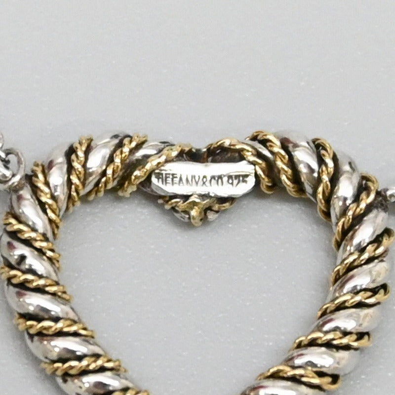 Twist Heart Necklace SV K18YG