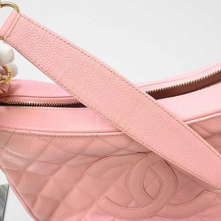 CHANEL ショルダーバッグ マトラッセ　キャビアスキン　チェーンショルダーバッグ　ワンショルダー