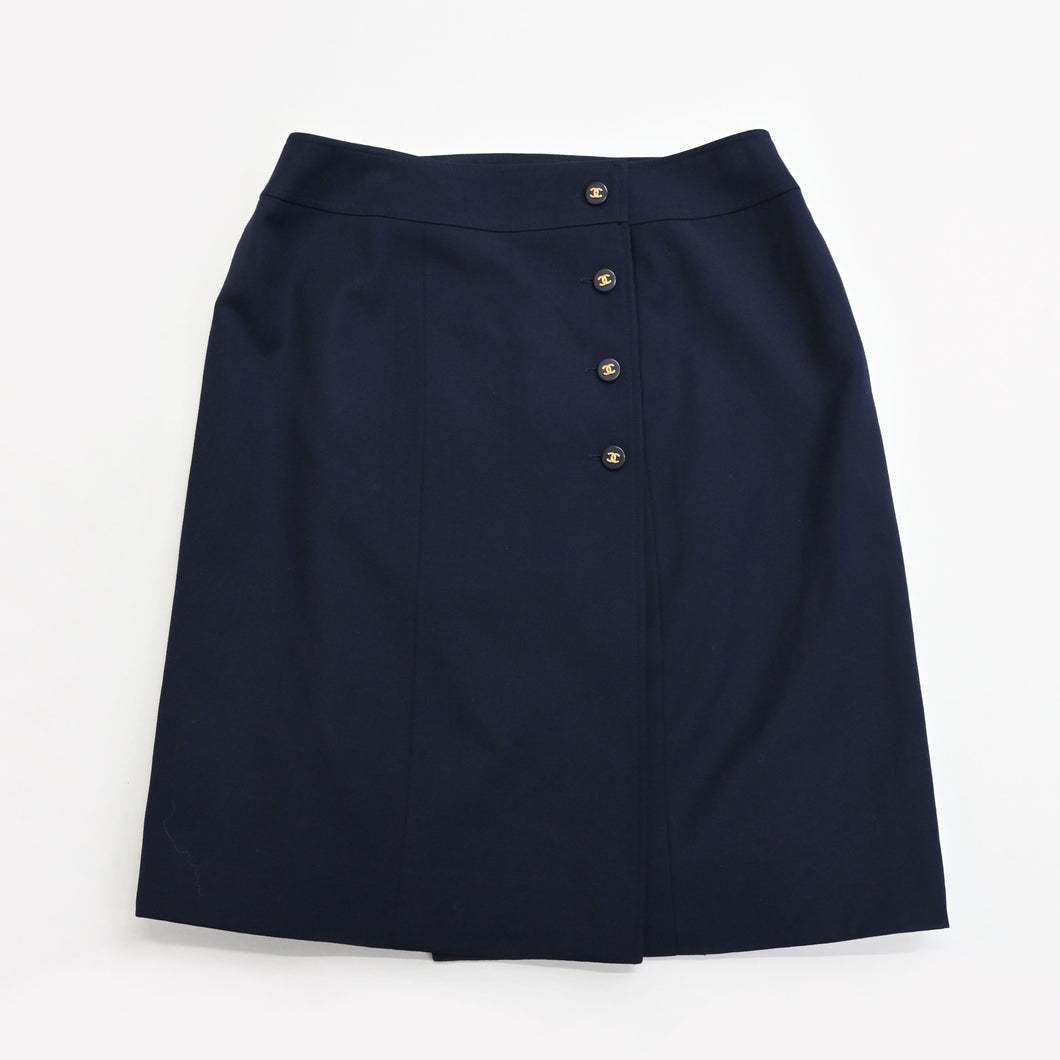 CHANEL Coco Mark Button Skirt P44329V