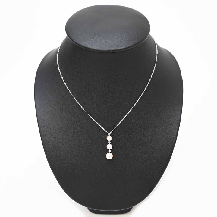 *Mikimoto Mikimoto Pearl X 다이아몬드 목걸이 P2142V