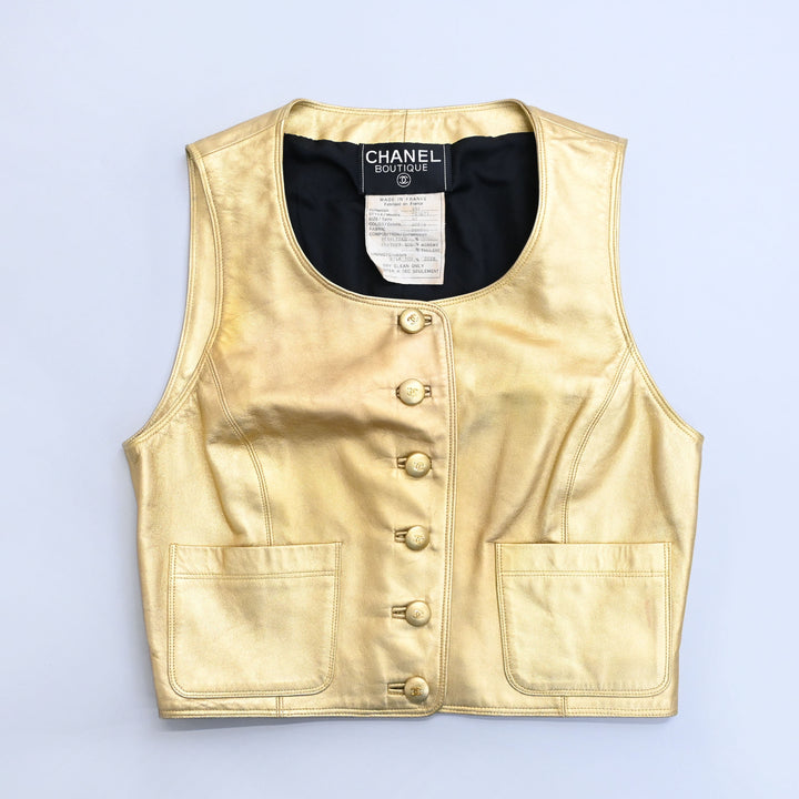 CHANEL Lambskin Leather Vest P44054V