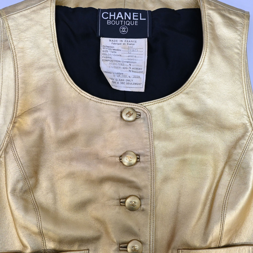 CHANEL Lambskin Leather Vest P44054V