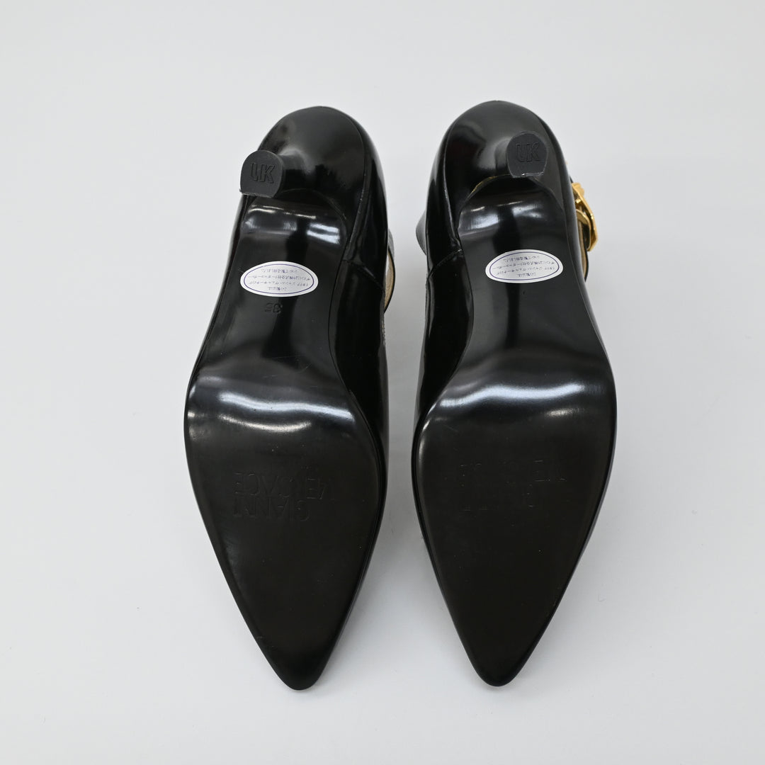 サンバーストエナメルパンプス