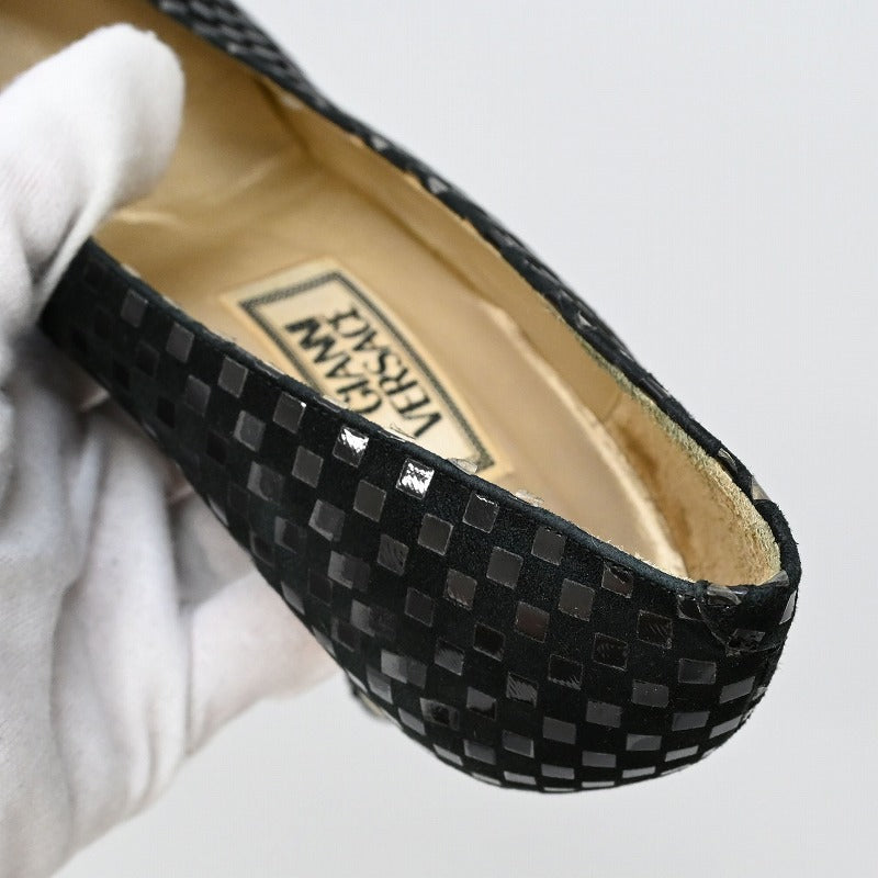 sunburst suede pumps