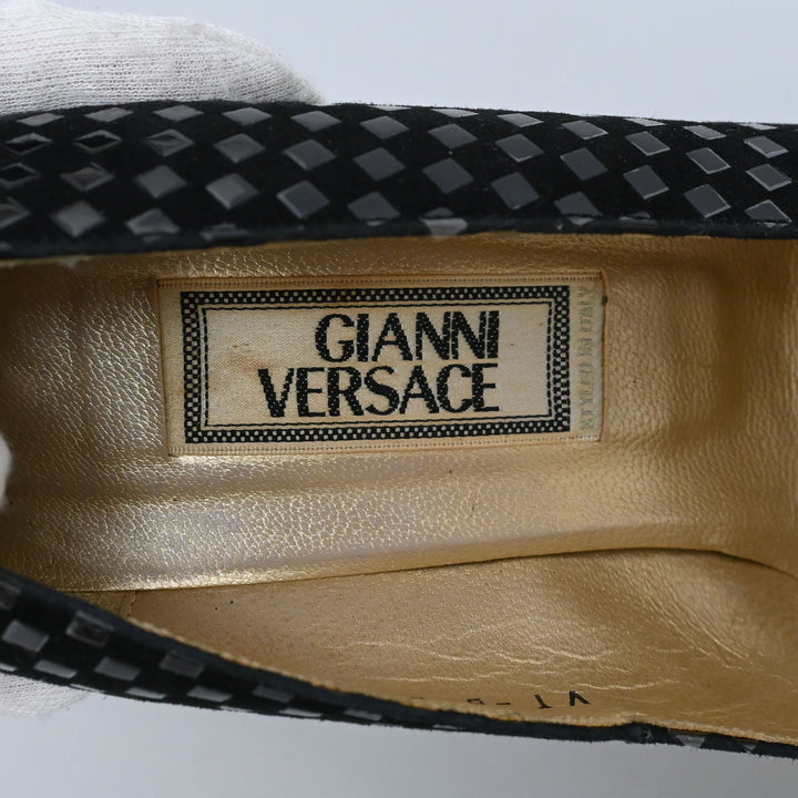 サンバーストスエードパンプス