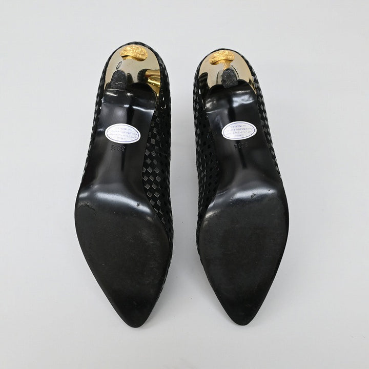 sunburst suede pumps