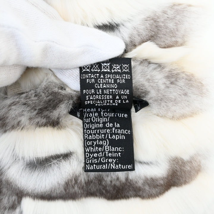 CHANEL Coco Mark Orig Lug x Cashmere Fur Muffler P44538V