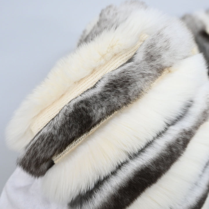 CHANEL Coco Mark Orig Lug x Cashmere Fur Muffler P44538V