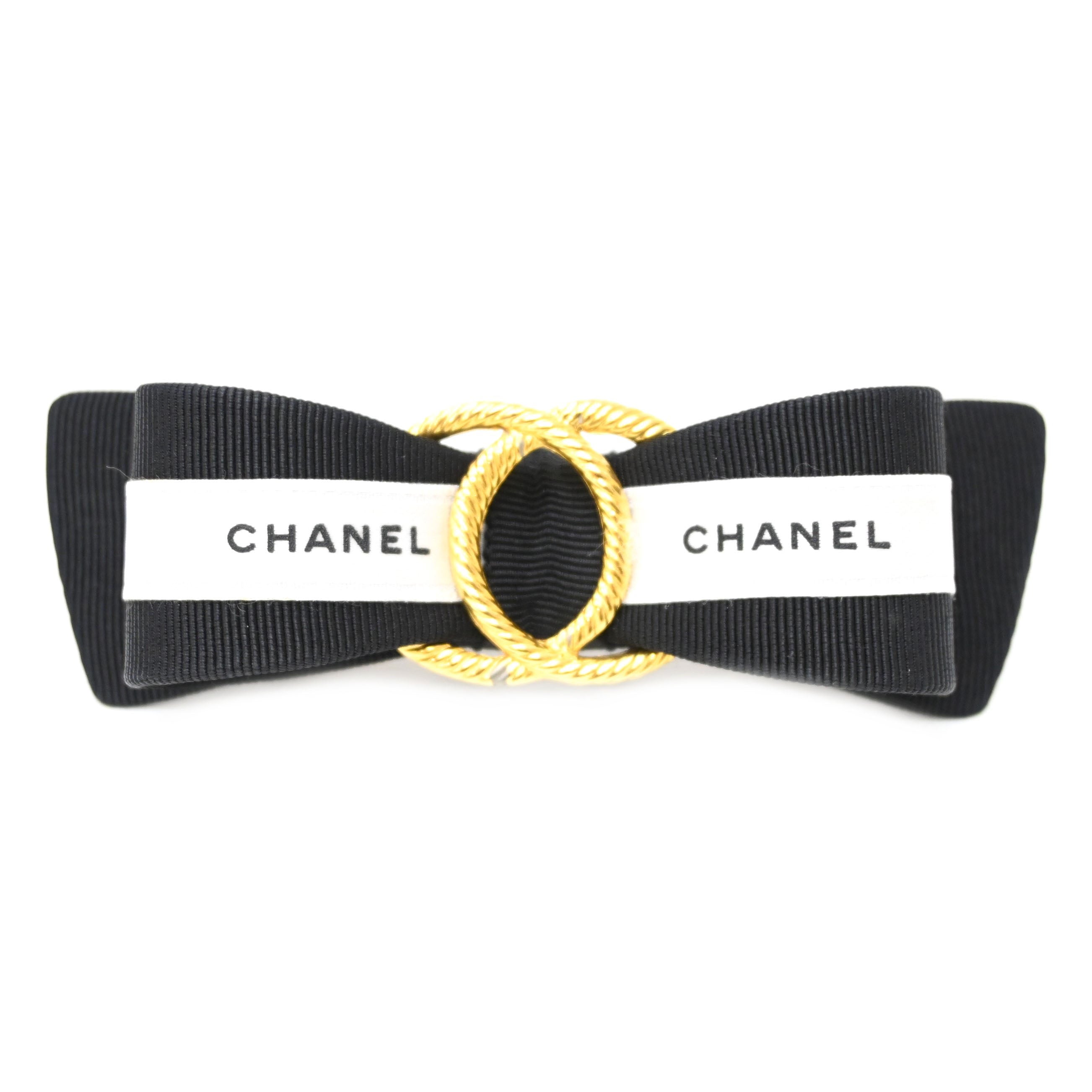 CHANEL☺︎バレッタ ボウ バレッタ - シルク、ミックス ファイバー