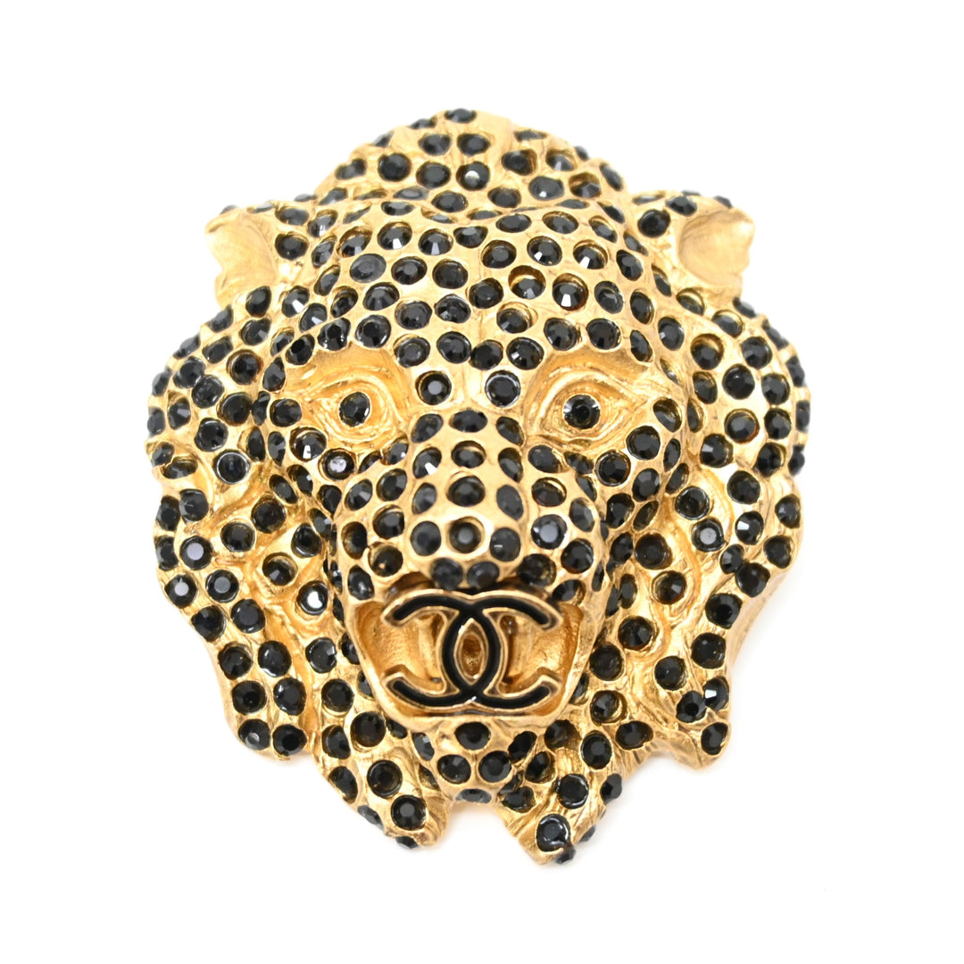 *CHANEL シャネル ライオン ラインストーンブローチ P42443V