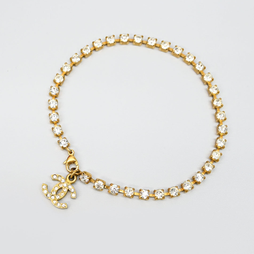 CHANEL Coco Mark Rhinestone Anklet P44614V