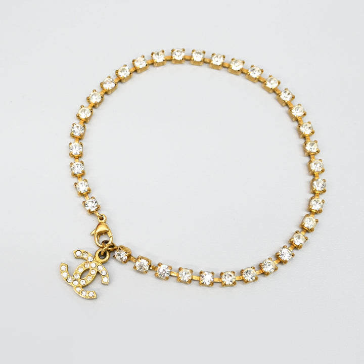 CHANEL Coco Mark Rhinestone Anklet P44614V