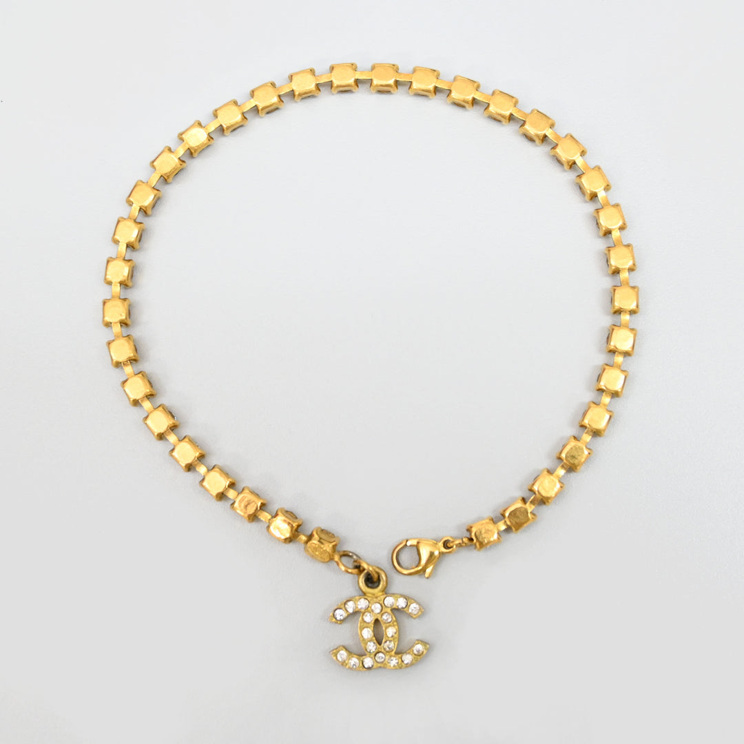 CHANEL Coco Mark Rhinestone Anklet P44614V