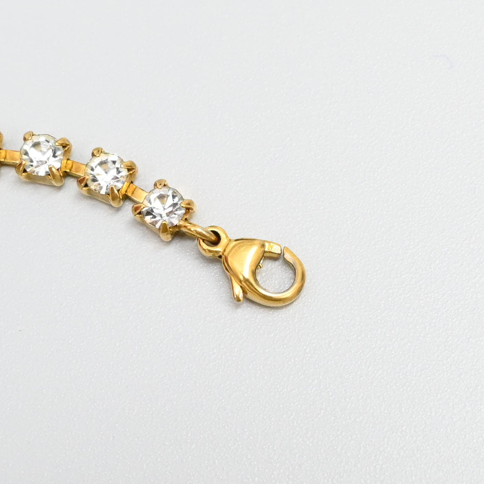 CHANEL Coco Mark Rhinestone Anklet P44614V