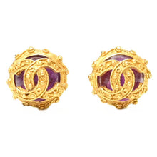 Load image into Gallery viewer, *CHANEL Chanel Coco Mark Gripoix Earring P42796V
