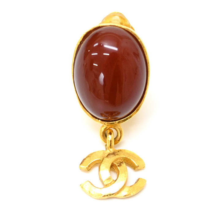 *CHANEL Chanel Coco Mark Color Stone Earring P3015V