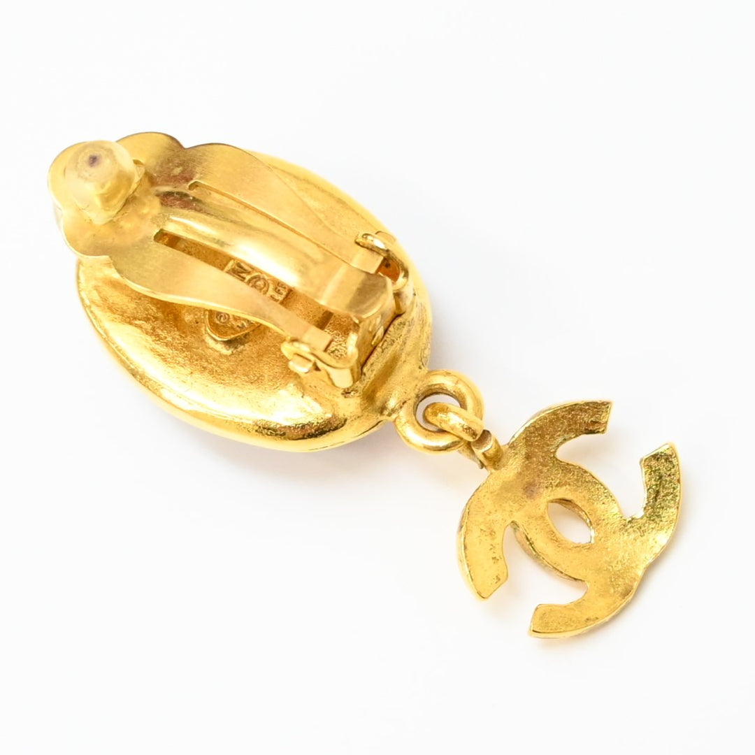 *CHANEL Chanel Coco Mark Color Stone Earring P3015V