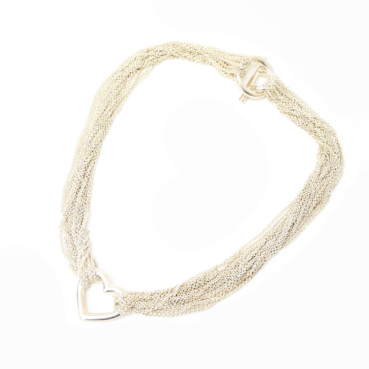 Tiffany & Co. Tiffany 10 Louchean 접착제 심장 목걸이 P42813V