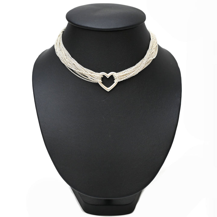 Tiffany & Co. Tiffany 10 Louchean 접착제 심장 목걸이 P42813V