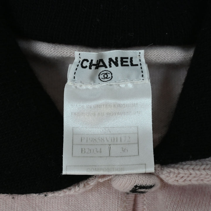 CHANEL 샤넬 코코 마크 버튼 캐시미어 니트 폴로 P44149V