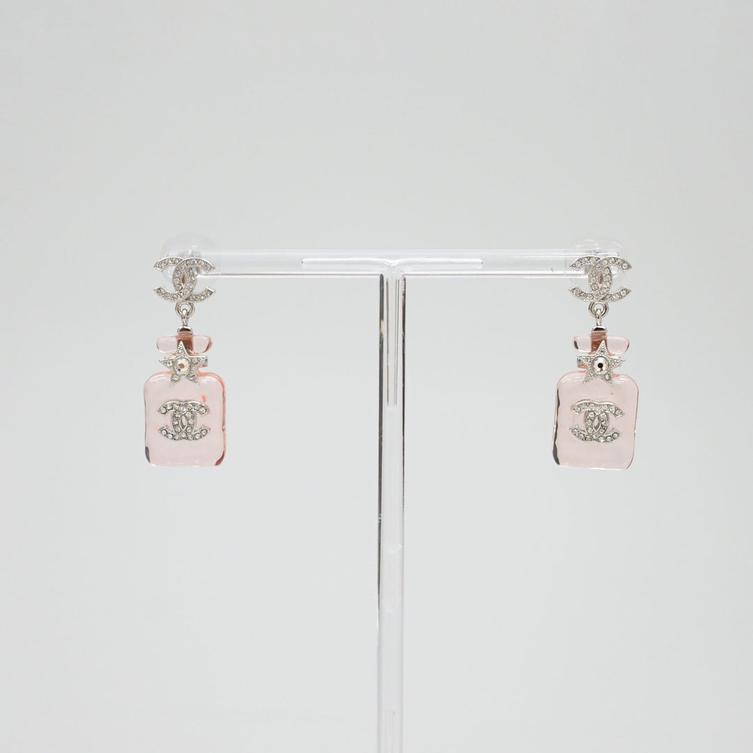 CHANEL Coco Mark Perfume Bottle Perfume Bottle Rhinestone Earrings P44098V