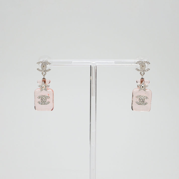 CHANEL Coco Mark Perfume Bottle Perfume Bottle Rhinestone Earrings P44098V